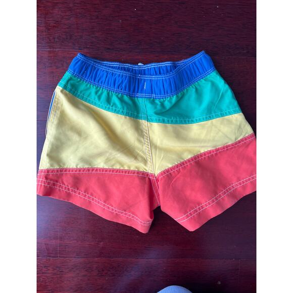 Hannah Anderson Boys Color Block Swim Trunks Size 100 US 4 4T Rainbow Shorts - Picture 3 of 3